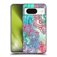 Head Case Designs Officially Licensed Micklyn Le Feuvre Round and Round The Rainbow Mandala 3 Soft Gel Case Compatible with Google Pixel 8