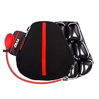 GRAND PITSTOP Motorcycle Air Seat Cushion, on The go inflate & Deflate, Pressure Relief Motorcycle Seat Pad, Shock Proof Comfortable for Motorbike Long Rides (Sports Premium with Air Pump)