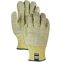 MAGID AX450-6 Cut Master Aramax XT AX450 Heavyweight Loops Out Terrycloth Seamless Machine Knit Gloves, Size 6, Green (Pack of 12)
