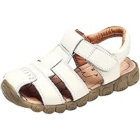 Kids Boys Girls Leather Close Toe Outdoor Summer Sandals Light-Weight Soft Sole Beach Sandals