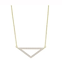 14k Diamond Triangle Necklace (.50cttw)