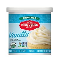 Organic Buttercream Frosting, Perfect for Icing and Decorating, Vegan-Friendly: Vanilla (Pack of 1)
