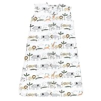 Hudson Baby Unisex Baby Cotton Sleeveless Wearable Sleeping Bag, Sack, Blanket, Safari Life, 6-12 Months