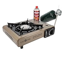 Gas One GS-3400P Propane or Butane Stove Dual Fuel Stove Portable Camping Stove - Patent Pending - with Carrying Case Great for Emergency Preparedness Kit