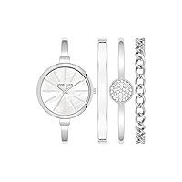 Anne Klein Women's Bangle Watch and Bracelet Set, AK/1470