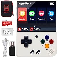 Miyoo Mini Plus Handheld Game Console, 3.5 Inch Open Source Retro Video Game Console with 128G TF Card, Built in 15000+ Classic Games, Support WiFi.