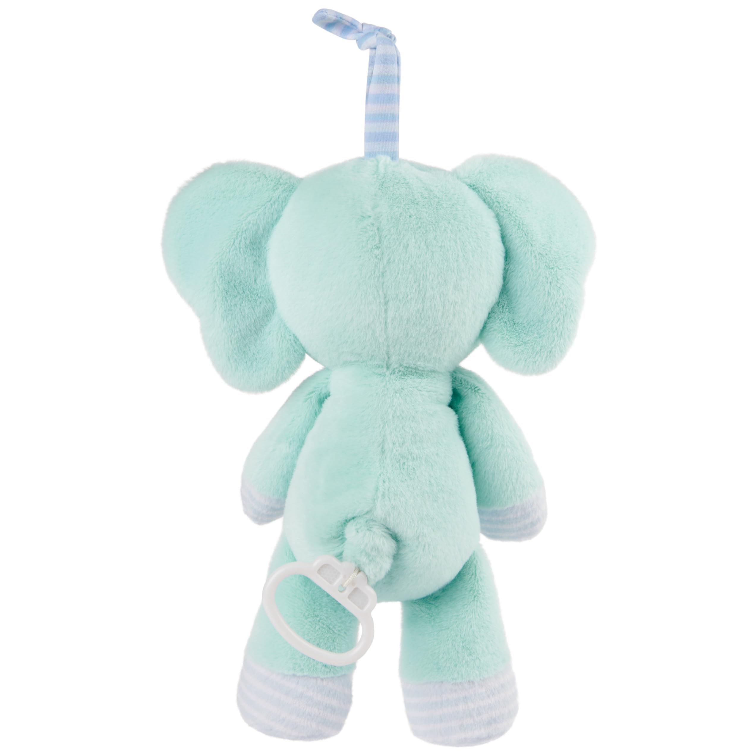 GUND Baby Safari Friends Elephant Pull-Down Musical Plush, Travel Friendly Sensory Toy with Stroller Loop for Ages 0 and Up, Blue, 12”