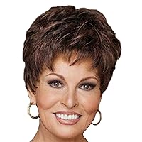 Andongnywell Brown Blonde Wig Synthetic Wigs for Black/White Women Natural Wave Wigs African American Short Wig