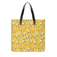 Sweet Bananas PU Leather Tote Bag Top Handle Satchel Handbags Shoulder Bags for Women Men
