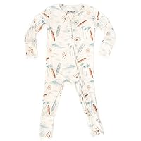 Organic Baby Bamboo Rompers with 11 Signature Prints - Infant Zipper Jumpsuits