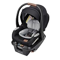 Maxi-Cosi's Mico™ Luxe+ Baby Car Seat: Infant Car Seat with Base and Versatile Baby Carrier Seat Functionality, Essential Black