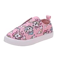 Josmo Girl's Unicorn and Stars Prints Low Top Casual Canvas Sneaker Tennis