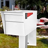 Mail Boss 7529V Mail Manager Street Safe Locking Security Mailbox, Alpine White