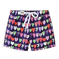 Skirt with Shorts Girls Floral Printed Sport Shorts Kids Beach Shorts Girls Youth Volleyball Shorts