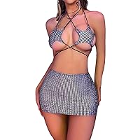 Women's Fun Star Fashion Spicy Girl Style Sexy Set Nightwear Outfit Garter Belt with Clips