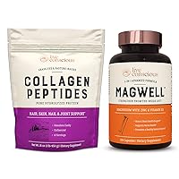 Collagen Peptides & MagWell Magnesium Zinc & Vitamin D3 | Hair, Skin, Nail, and Joint Support + Bone & Heart Health, Immune System Support
