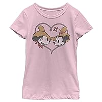 Disney Friends Mickey & Minnie Cowboy Heart Girls Standard T-Shirt