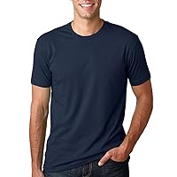 Next Level Men's Fitted Set in 1x1 Baby Rib Collar T-Shirt, XS, Midnight Navy
