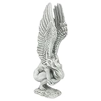 Design Toscano NG33765 Remembrance and Redemption Angel Religious Garden Statue, Medium 15 Inch, Ivory