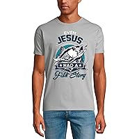 Men's Graphic T-Shirt Even Jesus Had A Fish Story Fisherman Eco-Friendly Limited Edition Short Sleeve Tee-Shirt