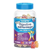 Probiotic Gummies For Digestive Health, Daily Probiotics For Kids, Support For Occasional Bloating, Minor Abdominal Discomfort & Gut Health, 80ct Natural Fruit Flavors