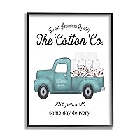 Stupell Industries Toilet Paper Cotton Co Delivery Truck Bathroom Word Design Framed Giclee Art Design By Artist Lettered and Lined