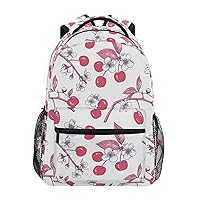 ALAZA Cherry Blossom Backpack Purse with Multiple Pockets Name Card Personalized Travel Laptop Book Bag, Size S/16 inch