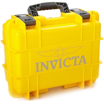 Invicta IG0098-RLC8S-Y 8 Slot Yellow Plastic Watch Box Case