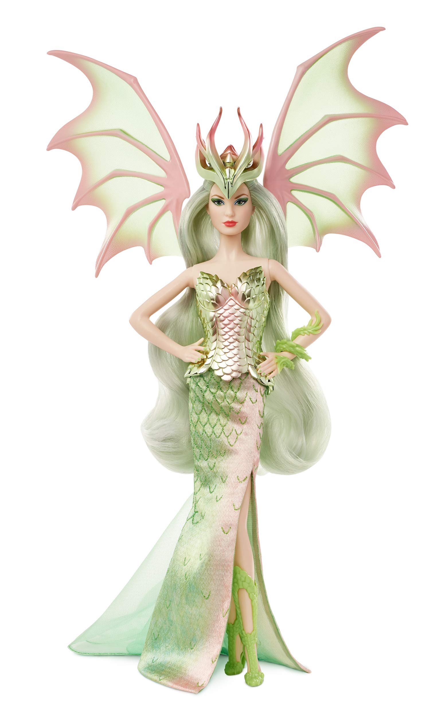 Barbie Signature Mythical Muse Fantasy Dragon Empress Doll, 15-in, Collectible, with Pastel-Colored Hair and Wings
