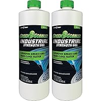 Green Gobbler Industrial Strength Grease and Hair Drain Clog Remover | Drain Cleaner Gel | Safe for Pipes, Toilets, Sinks, Tubs, Drains & Septic Systems | 2 Pack (Packaging May Vary)