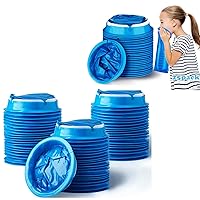 25 Pack Kids Throw up Bags 800ml and 60 Pack Barf Bags 1000ML Blue