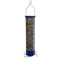 Droll Yankees Whipper Squirrel-Proof Bird Feeder With Collapsible Perches, 5-Pound Seed Capacity, Blue