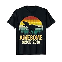 5th Birthday Dinosaur 5 Year Old Awesome Since 2018 for Boys T-Shirt