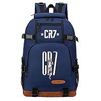 Teens CR7 Casual Novelty Rucksack,Lightweight Laptop Knapsack Durable Daypack for Travel,Outdoor