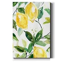 Renditions Gallery Canvas Wall Art Hanging Prints for Home Green Branches of Yellow Lemon Citrus Fruit Abstract Paintings for Living Room Wall Decorations - 12