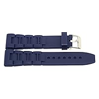 26MM Blue Soft Rubber Silicone Composite Sport Watch Band Strap FITS Invicta