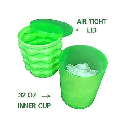 Makes Small Size Nugget Ice Chips for Cocktail Ice, Crushed Ice Maker  Cylinder Ice Trays