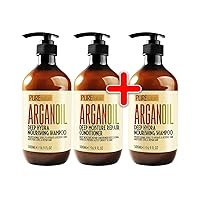 PURE NATURE Moroccan Argan Oil Shampoo and Conditioner Set and Moroccan Argan Oil Shampoo