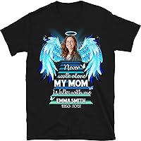 in Loving Memory Family Loss Custom Photo Upload Picture Memorial Gift Tshirt, R.I.P. Shirt, Rest in Peace, Personalized Name Year Shirt, Multicolored
