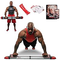 IRON CHEST MASTER Push Up Machine | Home Fitness Equipment for Chest Workouts | Home Gym Equipment Includes Adjustable Resistance Bands and a Unique Fitness Program