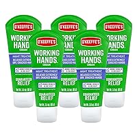 O'Keeffe's Working Hands Night Treatment Hand Cream, 3 oz Tube, (Pack of 5)