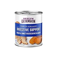 Health Extension Gravy Dog Food, Turkey & Sweet Potato Entrée, Crude Protein, Fiber & Fat with Added Vitamins, All Life Stages, Wet Dog Food, Improve Gut Health, Digestive Support (9 Ounce, 12 Cans)