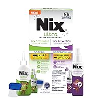 Lice Treatment & Prevention Kit, All-in-One Shampoo, 4 fl oz, with Lice Removal Comb and Lice Prevention Daily Leave-in Spray, 6 fl oz