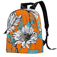 Travel Backpack for Women,Backpack for Men,Daisy Flower Plant Yellow,Backpack