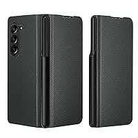 Cell Phone Case Wallet Slim Fit Case Compatible with Samsung Galaxy Z Fold 5 Case with S Pen Holder Slim Protective Case Carbon Fiber Case Ultra Thin PC Protective Cover Protective Phone Case Galaxy Z