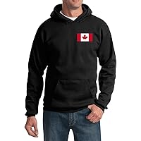 Mens Canada Hoodie Canadian Flag Pocket Print Hoody