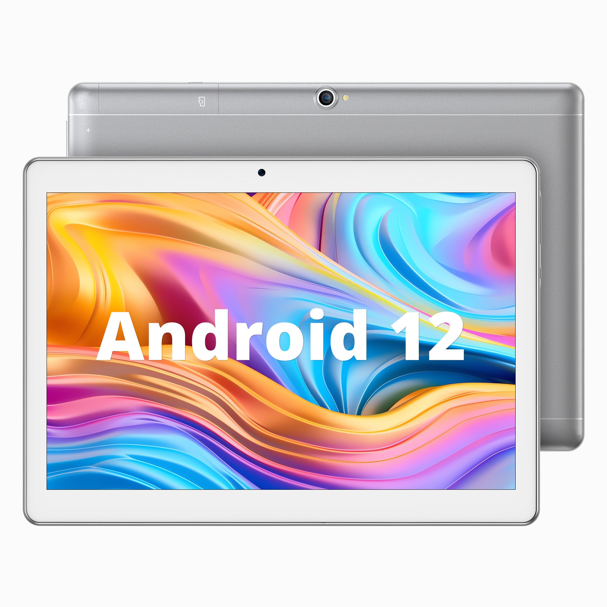 Notepad K10 Android Tablet 10 inch with 32GB Storage, 256GB Expandable Storage, Android 12 Tablet, Quad Core Processor, 10.1 inch IPS HD Display, 8MP Camera, 2.4Ghz & 5Ghz WiFi Tablet, Slvier