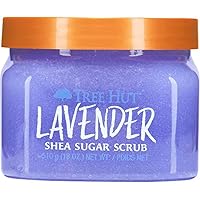 TREE HUT Lavender Shea Sugar Scrub 18 Oz! Formulated With Real Sugar, Certified Shea Butter And Lavender Oil! Exfoliating Body Scrub That Leaves Skin Feeling Soft & Smooth! (Lavender Scrub)