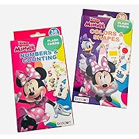 Minnie Mouse Learning Flash Cards, Set of Colors & Shapes and Numbers & Counting, 36 Cards per Pack