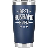 Best Husband Ever Gifts Husband Tumbler For Men Anniversary Husband Presents Idea Easter Birthday Valentines Father Day From Wife Daughter Navy Blue Husband CupTumbler 20 Oz